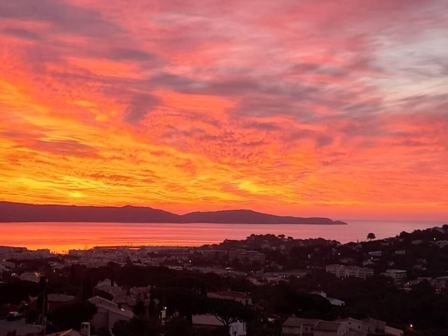 4-Star Private Villa With Heated Pool And Panoramic Sea View At Gulf De Saint Tropez Cavalaire-sur-Mer Exterior photo