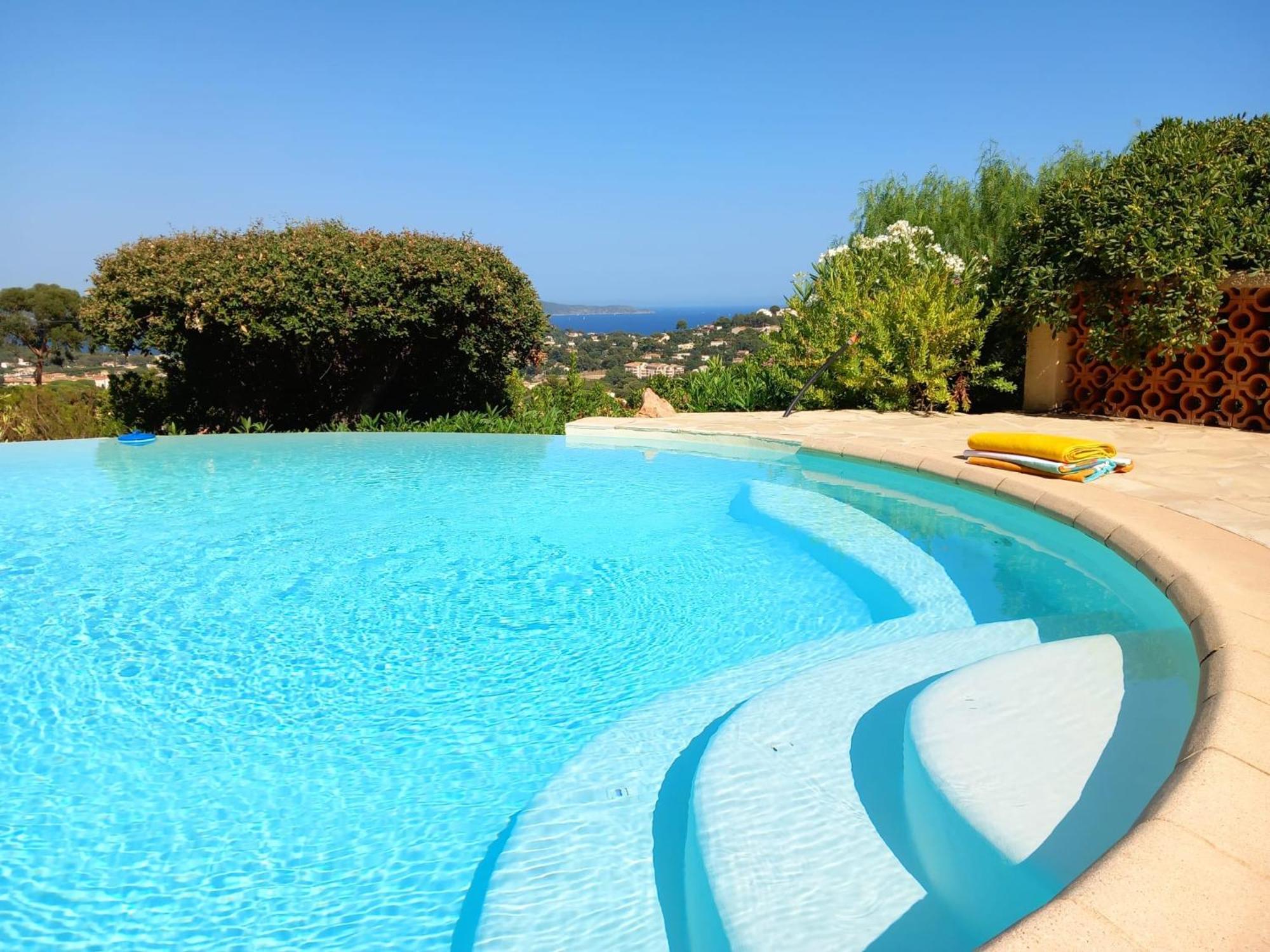 4-Star Private Villa With Heated Pool And Panoramic Sea View At Gulf De Saint Tropez Cavalaire-sur-Mer Exterior photo