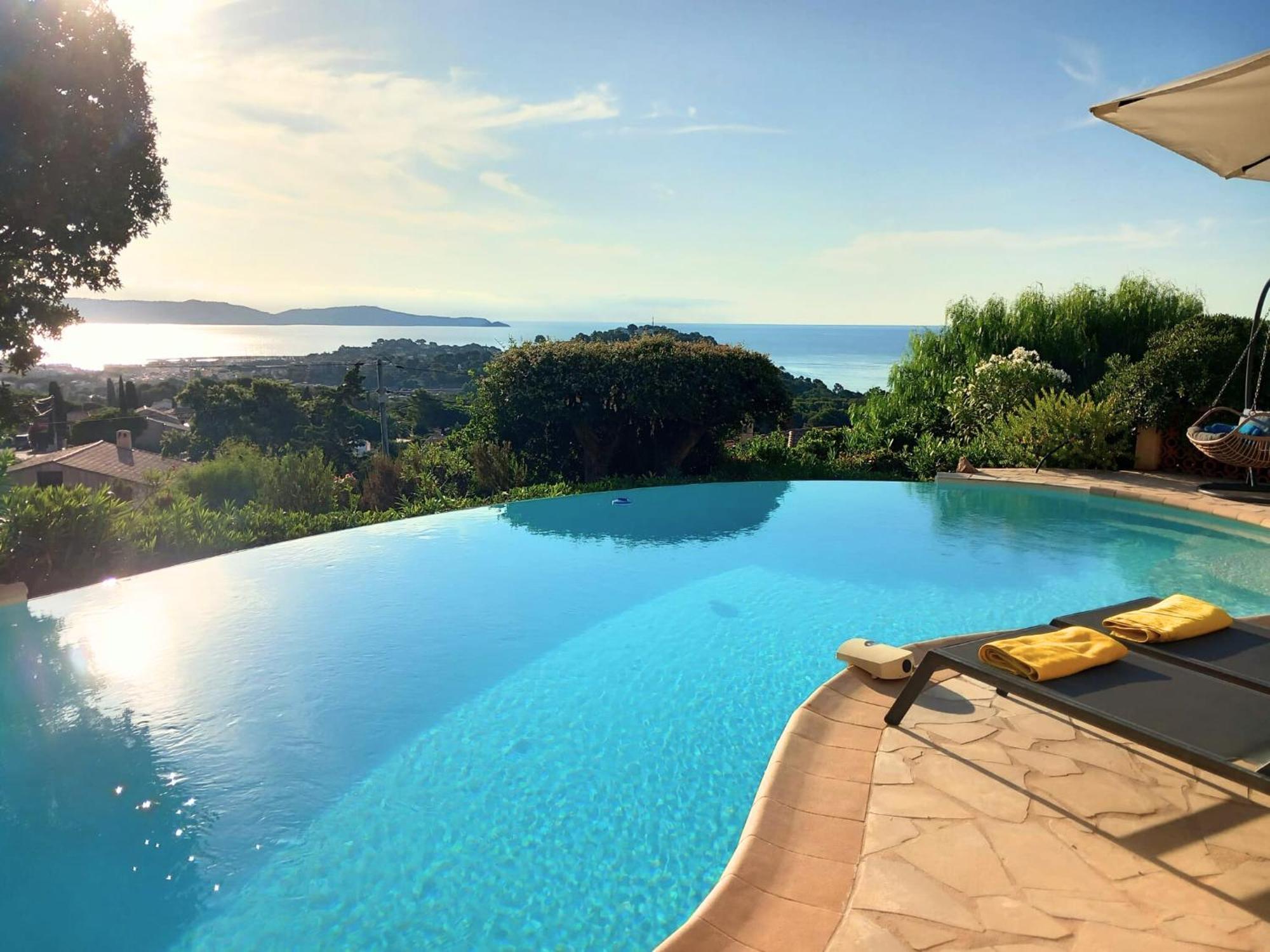 4-Star Private Villa With Heated Pool And Panoramic Sea View At Gulf De Saint Tropez Cavalaire-sur-Mer Exterior photo